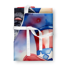 Load image into Gallery viewer, Black Poodle Patriotic American Apron – Artist-Designed Kitchen, BBQ &amp; Craft Apron