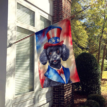 Load image into Gallery viewer, Black Poodle Patriotic American House Flag