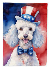 Load image into Gallery viewer, White Poodle Patriotic American House Flag