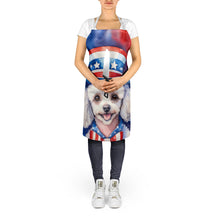 Load image into Gallery viewer, White Poodle Patriotic American Apron – Artist-Designed Kitchen, BBQ &amp; Craft Apron