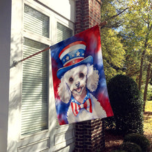 Load image into Gallery viewer, White Poodle Patriotic American House Flag