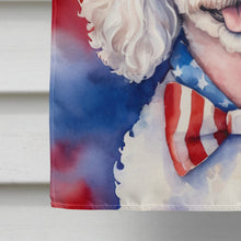 Load image into Gallery viewer, White Poodle Patriotic American House Flag