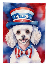 Load image into Gallery viewer, White Poodle Patriotic American House Flag