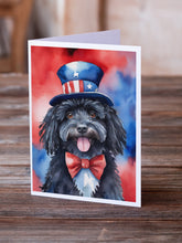 Load image into Gallery viewer, Puli Patriotic American Greeting Cards - Blank Note Cards – 8-Pack of Artist-Designed Cards with Envelopes