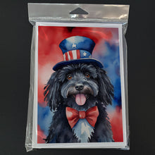 Load image into Gallery viewer, Puli Patriotic American Greeting Cards - Blank Note Cards – 8-Pack of Artist-Designed Cards with Envelopes