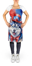 Load image into Gallery viewer, Siberian Husky Patriotic American Apron – Artist-Designed Kitchen, BBQ &amp; Craft Apron