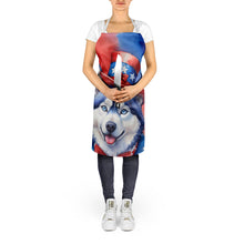 Load image into Gallery viewer, Siberian Husky Patriotic American Apron – Artist-Designed Kitchen, BBQ &amp; Craft Apron