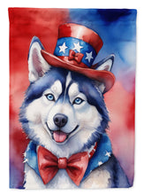 Load image into Gallery viewer, Siberian Husky Patriotic American House Flag