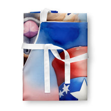 Load image into Gallery viewer, Tibetan Spaniel Patriotic American Apron – Artist-Designed Kitchen, BBQ &amp; Craft Apron