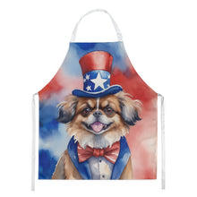 Load image into Gallery viewer, Tibetan Spaniel Patriotic American Apron – Artist-Designed Kitchen, BBQ &amp; Craft Apron
