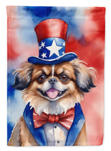 Load image into Gallery viewer, Tibetan Spaniel Patriotic American House Flag