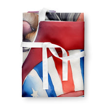 Load image into Gallery viewer, Tibetan Terrier Patriotic American Apron – Artist-Designed Kitchen, BBQ &amp; Craft Apron