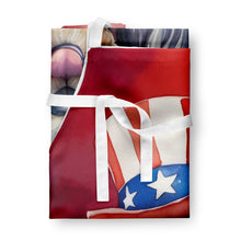 Load image into Gallery viewer, Tibetan Terrier Patriotic American Apron – Artist-Designed Kitchen, BBQ &amp; Craft Apron
