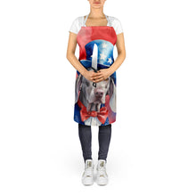 Load image into Gallery viewer, Weimaraner Patriotic American Apron – Artist-Designed Kitchen, BBQ &amp; Craft Apron