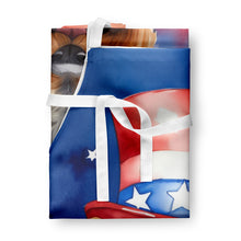 Load image into Gallery viewer, Welsh Terrier Patriotic American Apron – Artist-Designed Kitchen, BBQ &amp; Craft Apron