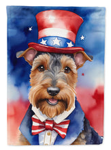 Load image into Gallery viewer, Welsh Terrier Patriotic American House Flag