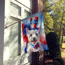 Load image into Gallery viewer, Westie Patriotic American House Flag