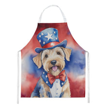 Load image into Gallery viewer, Wheaten Terrier Patriotic American Apron – Artist-Designed Kitchen, BBQ &amp; Craft Apron