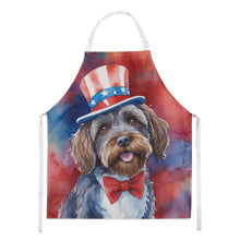Load image into Gallery viewer, Wirehaired Pointing Griffon Patriotic American Apron – Artist-Designed Kitchen, BBQ &amp; Craft Apron