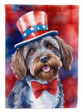 Load image into Gallery viewer, Wirehaired Pointing Griffon Patriotic American House Flag