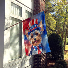 Load image into Gallery viewer, Yorkshire Terrier Patriotic American House Flag