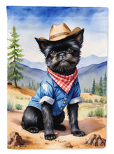 Load image into Gallery viewer, Affenpinscher Cowboy Welcome House Flag