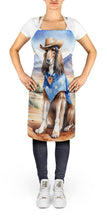 Load image into Gallery viewer, Afghan Hound Cowboy Welcome  Apron – Artist-Designed Kitchen, BBQ &amp; Craft Apron