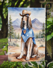 Load image into Gallery viewer, Afghan Hound Cowboy Welcome  Garden Flag – Decorative Garden Flag by Caroline's Treasures