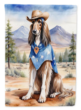 Load image into Gallery viewer, Afghan Hound Cowboy Welcome  Garden Flag – Decorative Garden Flag by Caroline's Treasures