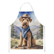 Load image into Gallery viewer, Airedale Terrier Cowboy Welcome Apron – Artist-Designed Kitchen, BBQ &amp; Craft Apron