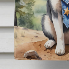 Load image into Gallery viewer, Alaskan Klee Kai Cowboy Welcome House Flag