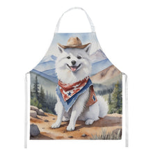 Load image into Gallery viewer, American Eskimo Cowboy Welcome Apron – Artist-Designed Kitchen, BBQ &amp; Craft Apron