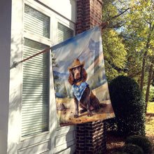 Load image into Gallery viewer, American Water Spaniel Cowboy Welcome House Flag