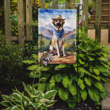 Load image into Gallery viewer, Anatolian Shepherd Cowboy Welcome Garden Flag – Western Dog Yard Decor with Mountain Landscape
