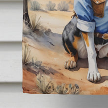 Load image into Gallery viewer, Australian Cattle Dog Cowboy Welcome House Flag