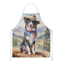 Load image into Gallery viewer, Australian Shepherd Cowboy Welcome Apron – Artist-Designed Kitchen, BBQ &amp; Craft Apron