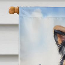Load image into Gallery viewer, Australian Shepherd Cowboy Welcome House Flag
