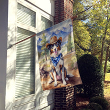 Load image into Gallery viewer, Australian Shepherd Cowboy Welcome House Flag