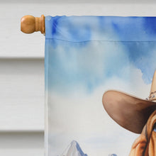 Load image into Gallery viewer, Basset Hound Cowboy Welcome House Flag