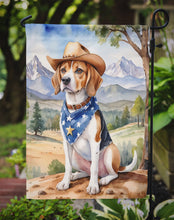 Load image into Gallery viewer, Beagle Cowboy Welcome Garden Flag – Western Dog Yard Decor with Mountain Landscape