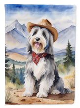 Load image into Gallery viewer, Bearded Collie Cowboy Welcome House Flag