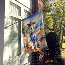 Load image into Gallery viewer, Bedlington Terrier Cowboy Welcome House Flag