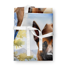 Load image into Gallery viewer, Belgian Malinois Cowboy Welcome Apron – Artist-Designed Kitchen, BBQ &amp; Craft Apron