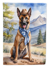 Load image into Gallery viewer, Belgian Malinois Cowboy Welcome House Flag