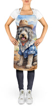 Load image into Gallery viewer, Bergamasco Sheepdog Cowboy Welcome Apron – Artist-Designed Kitchen, BBQ &amp; Craft Apron