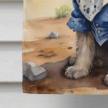 Load image into Gallery viewer, Bergamasco Sheepdog Cowboy Welcome House Flag