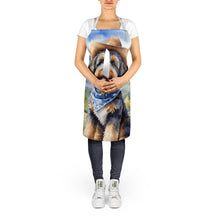 Load image into Gallery viewer, Bernedoodle Cowboy Welcome Apron – Artist-Designed Kitchen, BBQ &amp; Craft Apron
