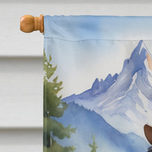 Load image into Gallery viewer, Bernese Mountain Dog Cowboy Welcome House Flag