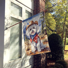 Load image into Gallery viewer, Bichon Frise Cowboy Welcome House Flag
