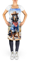 Load image into Gallery viewer, Black and Tan Coonhound Cowboy Welcome Apron – Artist-Designed Kitchen, BBQ &amp; Craft Apron